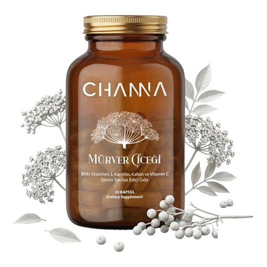 Channa Mürver Çiçeği – Kara Mürver, Yeşil Çay, L-Karnitin & Vitamin C – 30 Kapsül