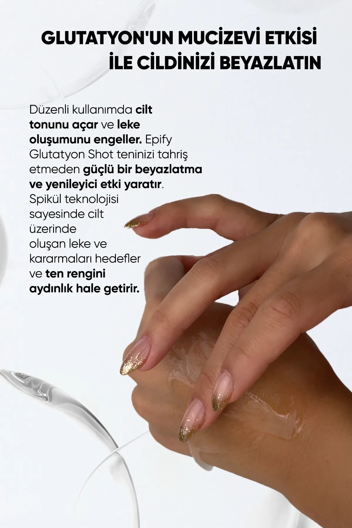 Epify Skin Whitening Peeling Effect - Glutathione Shot - Donkere vlekken vervagen - Huidtint egaliseren - Micro-needling-achtig effect - 75 ml