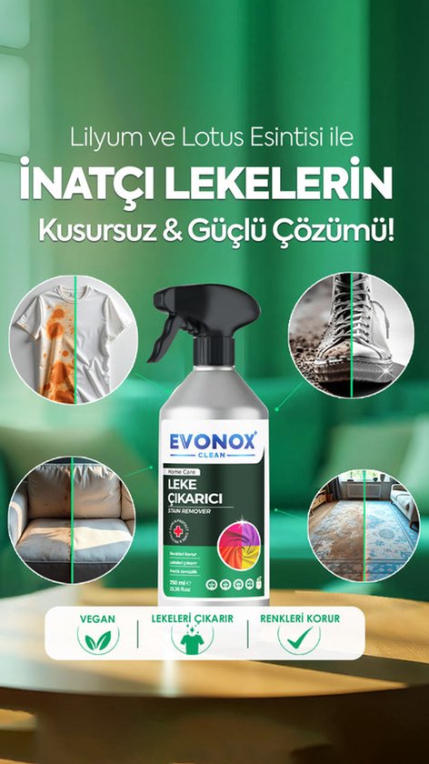 Evonox Clean Vlekkenverwijderaar – Stain Remover voor Textiel en Stoffen – Kleurbeschermend – 750 ml