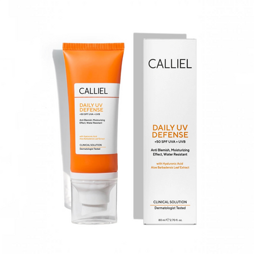 CALLIEL Daily UV Defense SPF50+ Zonnebrandcrème 80 ml | UVA + UVB Bescherming | Waterbestendig | Met Hyaluronzuur & Aloë Vera