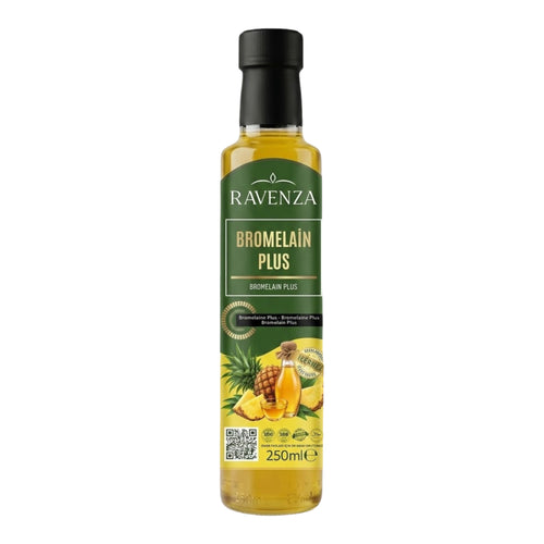 Ravenza Bromelain Plus – Met Bromelaïne, Ananasextract, L-Carnitine, Vitamine C, B2 & B6 – 250 ml