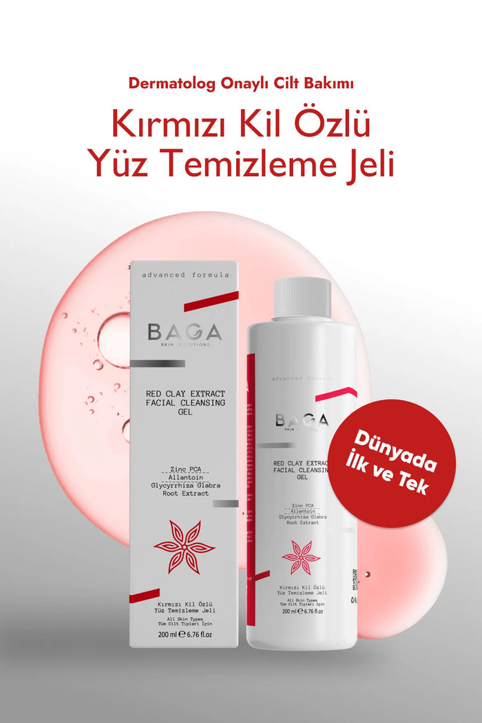BAGA Red Clay Facial Cleansing Gel 200ml