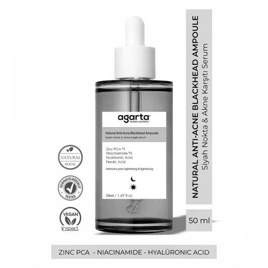Agarta Natural Anti-Acne & Blackhead Ampoule 50ml | Serum tegen Acne, Mee-eters en Grove Poriën