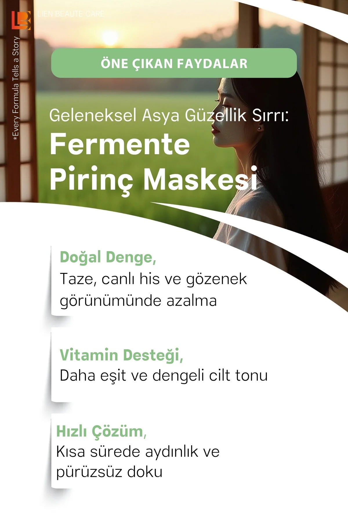 Lien Beaute Lumirice Fermented Rice Mask 50 ml – Verhelderend Gezichtsmasker