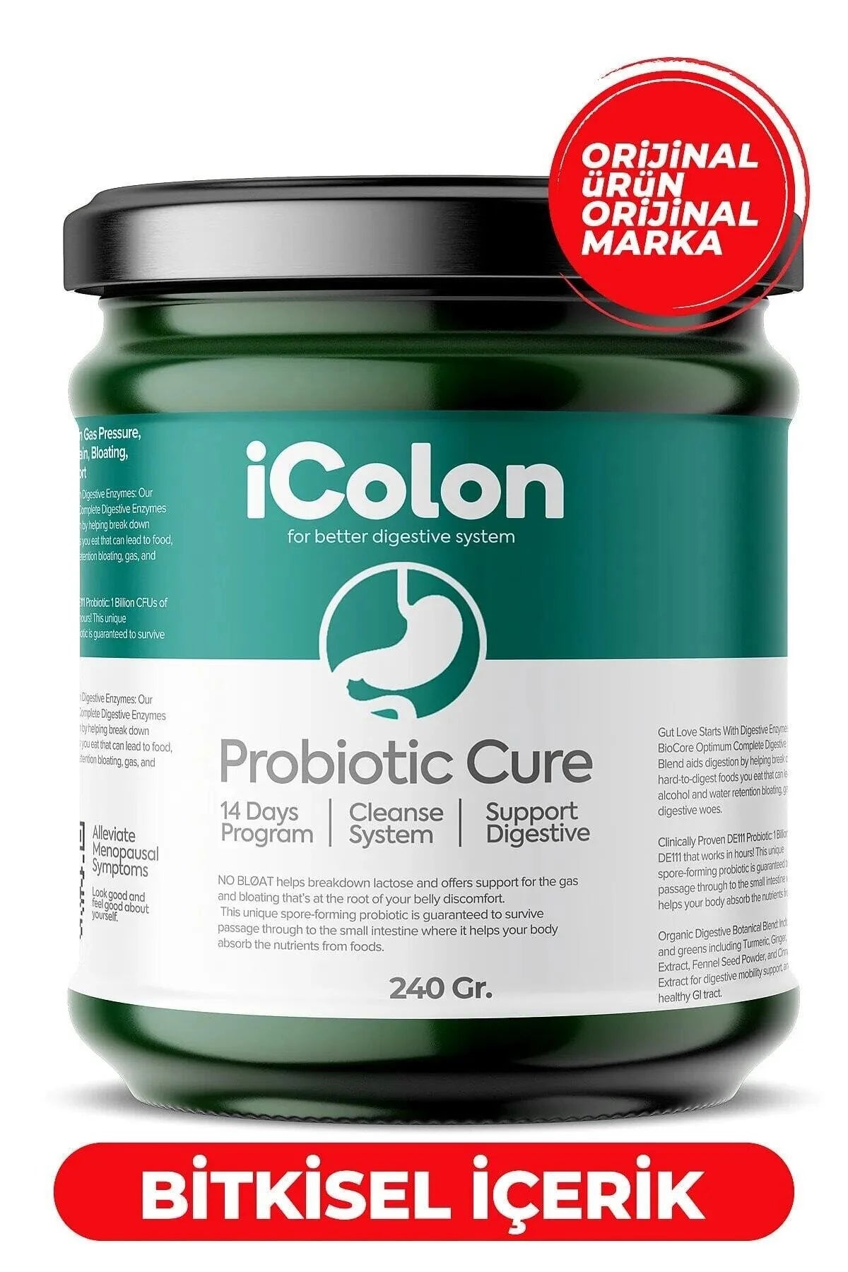 Black Natural iColon – Kruidenmix met Cichorei, Kurkuma, Gember & Bacillus subtilis – 240 g
