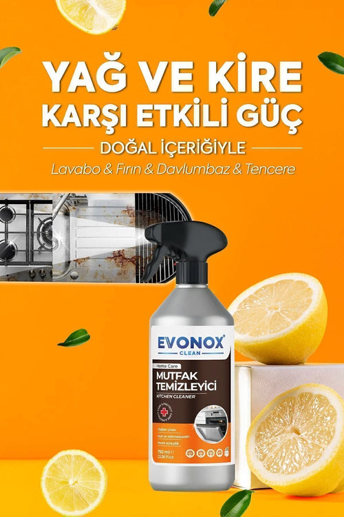 Evonox Clean Keukenreiniger – Krachtige Ontvetter – Vetverwijderaar voor Keuken, Oven en Fornuis – 750 ml