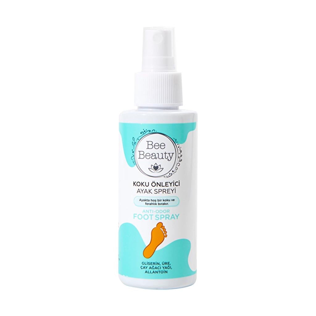Bee Beauty Foot Spray Anti-Geur Voetspray - Effectieve Oplossing - Zachte voeten - Aangename geur en frisheid - Glycerine - Ureum - Tea Tree Olie - Allantoïne - Climbazol - 125 ml