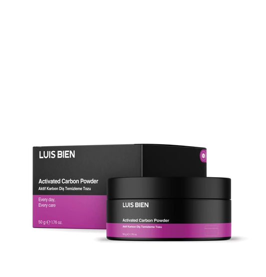 Luis Bien - Geactiveerde Koolstof Tandenbleekpoeder - Tegen sigaretten- thee- en koffievlekken - Zuiverend & Witmakend Effect - Natuurlijke formule - 50 gram