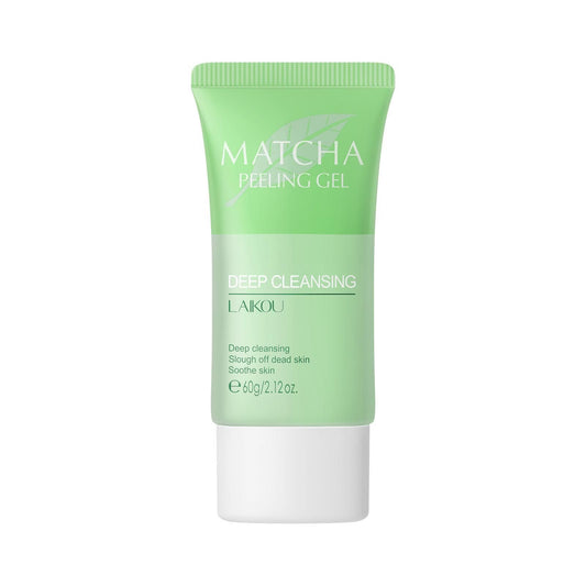 Laikou - Matcha Gezichtsscrub Exfoliërende Gel - Natuurlijke exfoliërende reiniger - Hydraterende lichaamsscrub - Diepe reiniging voor een droge huid - Mee-eters & acne-gezichtspeelinggel - Voor Alle Huidtypen - 60 g