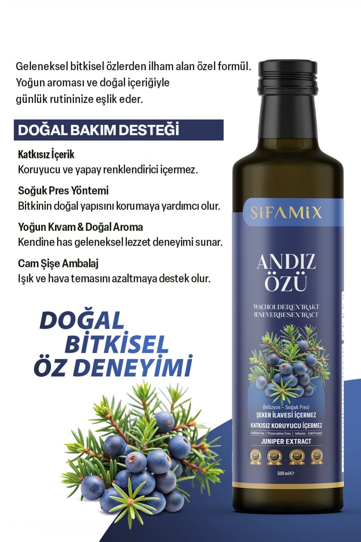 Şifamix Andız Özü – Natuurlijke Jeneverbessen Extract 350g | Zonder Toegevoegde Suiker