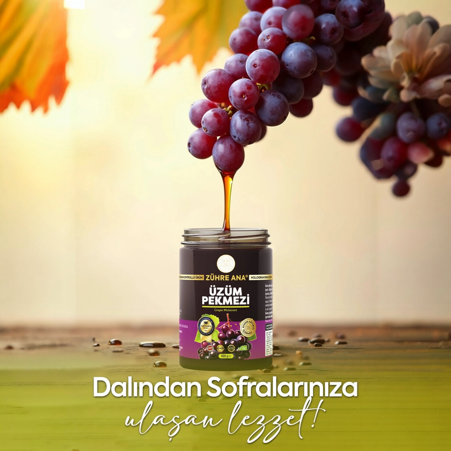 Zühre Ana Üzüm Pekmezi 400 g | 100% Druivenmelasse Zonder Toegevoegde Suiker