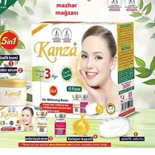 Kanza Beauty 5 in 1 Cream – Gezichtscrème met Kojic Acid, Alpha Arbutin & Vitamine B6 – Verzorgende Crème voor een Egale Uitstraling
