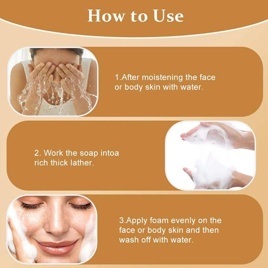 Kojic Acid Soap for Hyperpigmentation - Natuurlijke Huid Whitening Zeep voor diepe gezichts- en lichaamshuidreiniging - Collageen - Vitamine E - Honing - Citroen - Kurkuma - Shea Boter & Olijfolie - Vitamine C - 100% Biologisch (2 stuks)