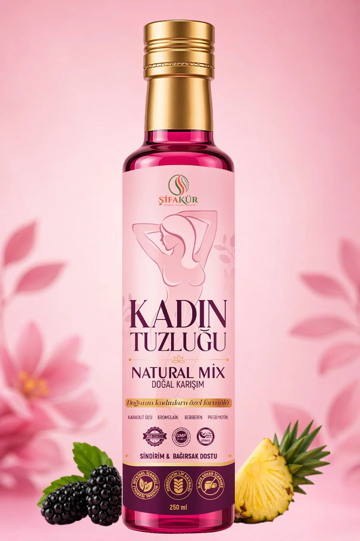 Şifakur Kadın Tuzluğu Natural Mix Kruidendrank met Prebiotische Vezels - 250 ml