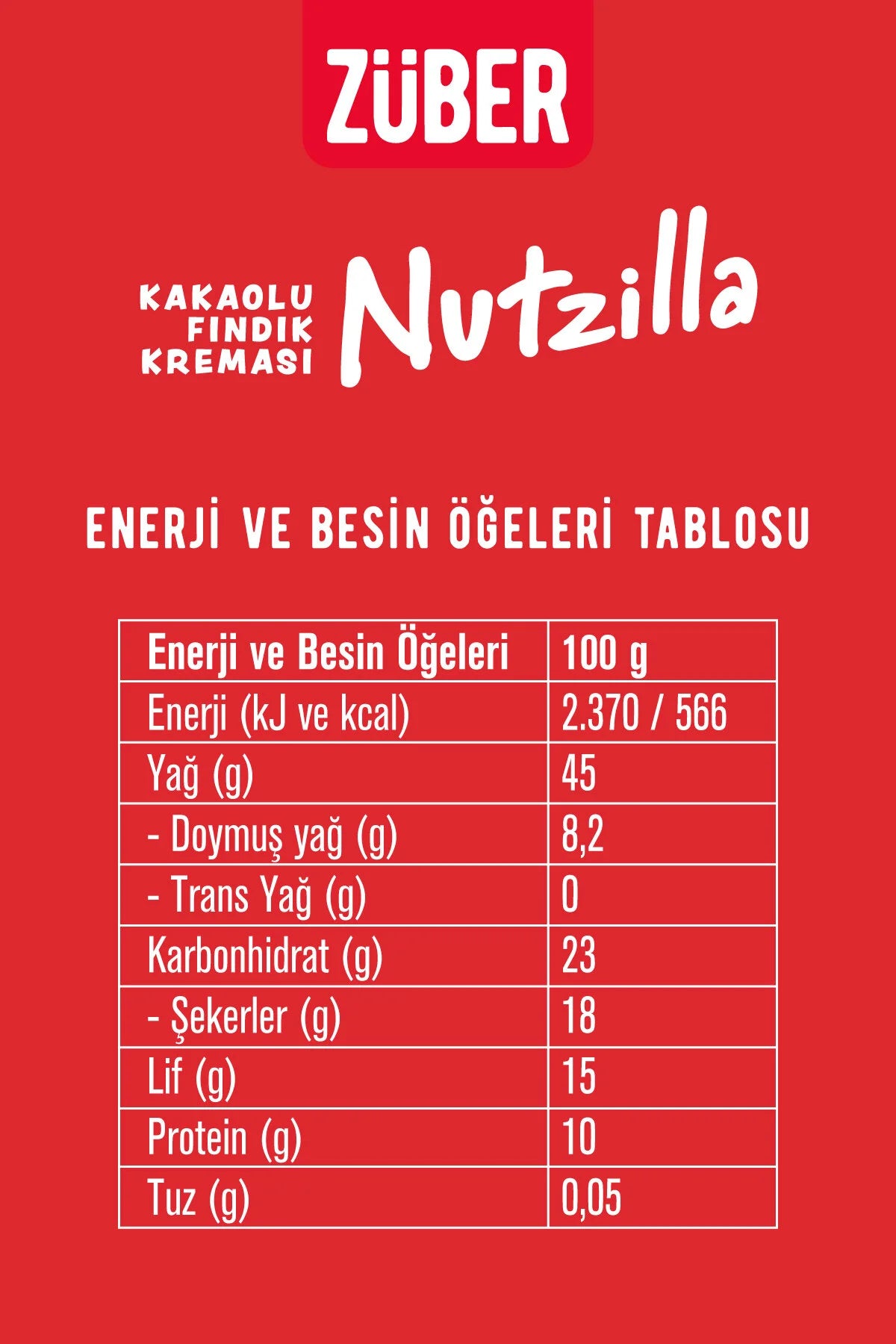 Züber Nutzilla Hazelnootpasta met Cacao – 36% Hazelnoten – Zonder Toegevoegde Suiker – Glutenvrij – Vezelrijk – 315 g