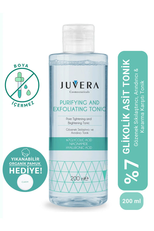 Juvera Purifying & Exfoliating Tonic 200 ml – Glycolzuur Gezichtstonic
