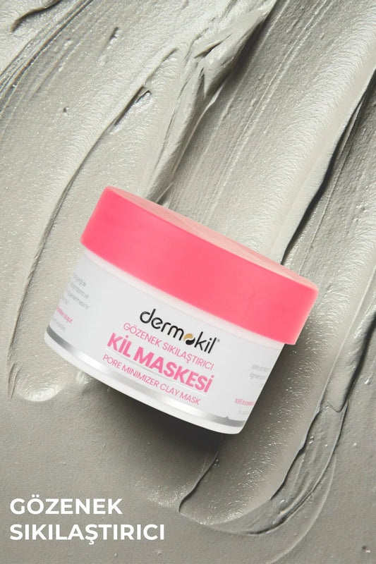 Dermokil Pore Minimizer Clay Mask 50 ml | Gezichtsmasker met Niacinamide & Cafeïne | Voor Vette en Gemengde Huid
