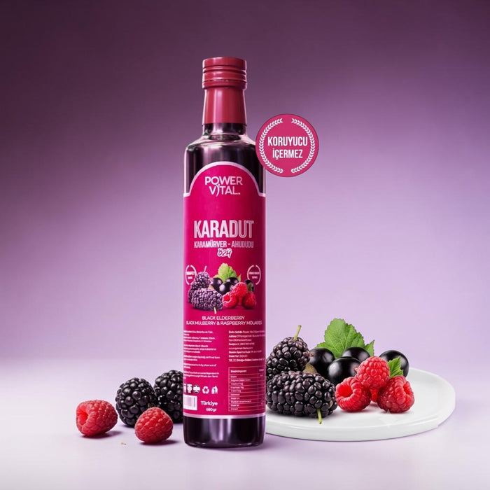 Power Vital Özü Black Elderberry, Blueberry & Raspberry Molasses 680 g | Vlierbes, Bosbes en Framboos Melasse