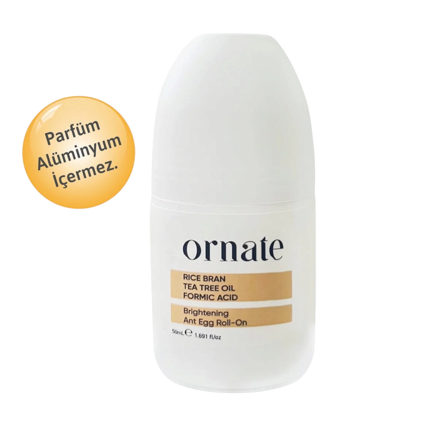 Ornate Brightening Roll-On – Verzorgende Deodorant met Tea Tree & Rijstextract (50ml)