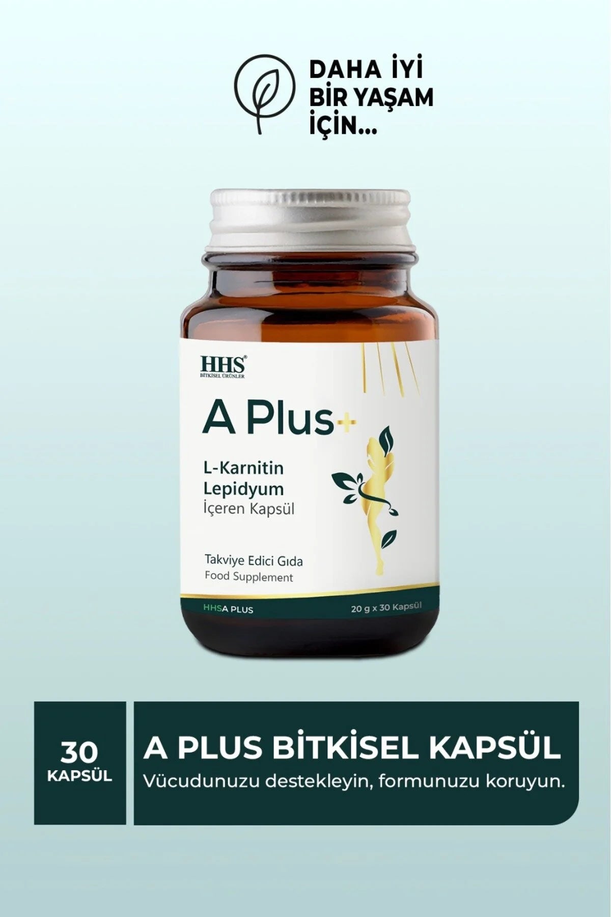 HHS A PLUS+ L-Carnitine & Lepidium Detox Kruiden 30 Afslankcapsules