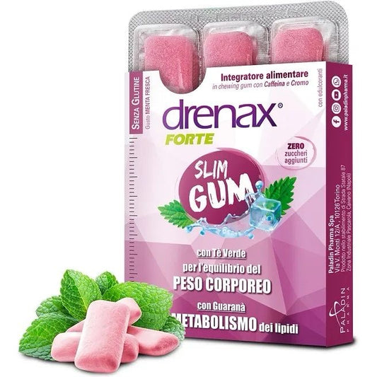 Drenax Forte Slim Gum (Kauwgom) met groene thee voor gewichtsverlies 9 stuks