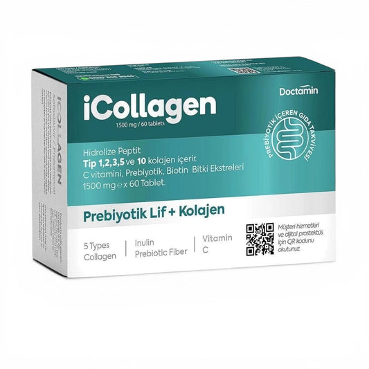 Doctamin iCollagen Collageen Tabletten 1500 mg met Vitamine C – 60 Tabletten
