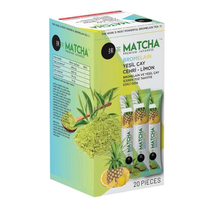 Matcha Premium Japanse Bromelain  Thee - citroensmaak - 20 stuks