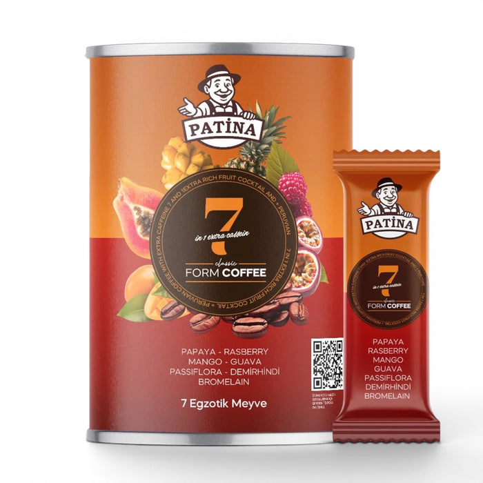 Patina 7 in 1 Coffee  – Exotische vruchten koffie met bromelaïne, mango & papaya LAZICO