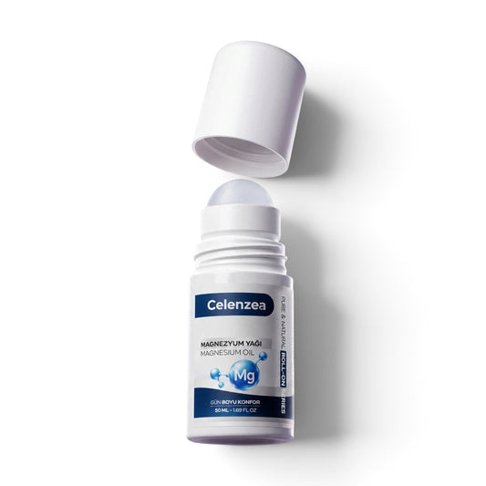 Celenzea Magnesium Oil Roll-On – Magnesiumolie met Magnesium Chloride – Voor Massage & Huidverzorging – 50 ml