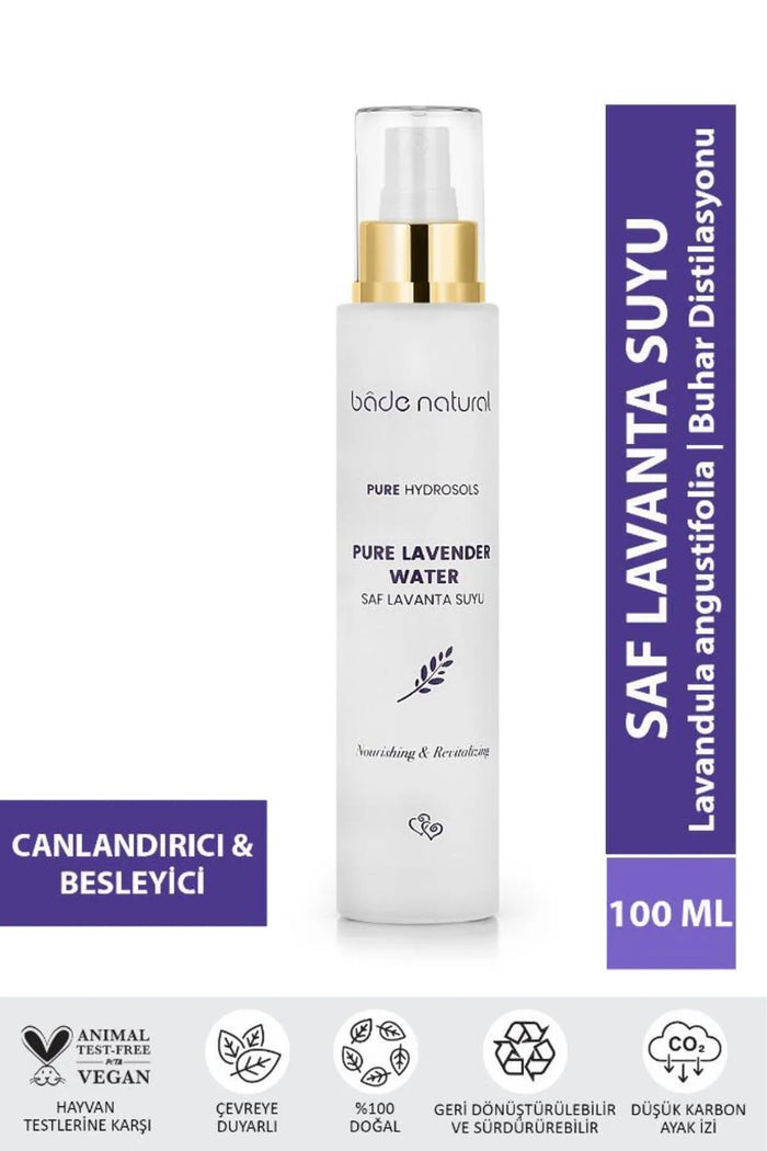 Bade Natural Lavender Water 100% Natuurlijke en Pure Tonic met Revitaliserende en Voedende Werking 100 ml