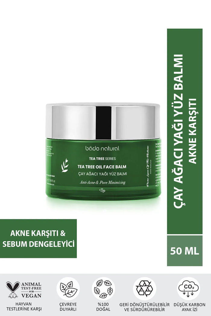 Bade Natural Tea Tree Face Balm – Daily Facial Care Balm for Routine Use 50 ml