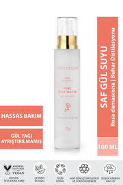 Bade Natural Rose Water Poriënverstrakking Verhelderende en Zuiverende Tonic 100% Natuurlijk en puur 100 ml