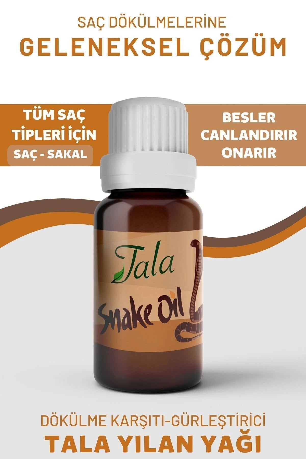 Tala Oil Snake oil - HaarGroei versterkende SNAKE Hair Olie - Anti-haaruitval Voedende en herstellende haarverzorgingsolie 20 ml
