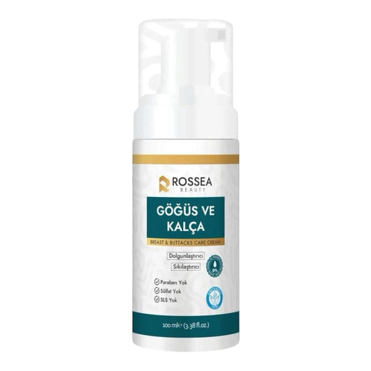 Rossea Beauty Göğüs ve Kalça Bakım Kremi 100 ml | Hydraterende Breast & Buttocks Care Cream met Niacinamide & Hyaluronzuur