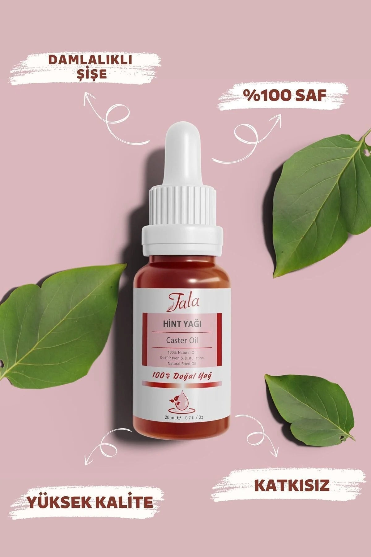 Tala Hint Yağı 20 ml | Soğuk Sıkım Hint Yağı | 100% Pure Castor Oil