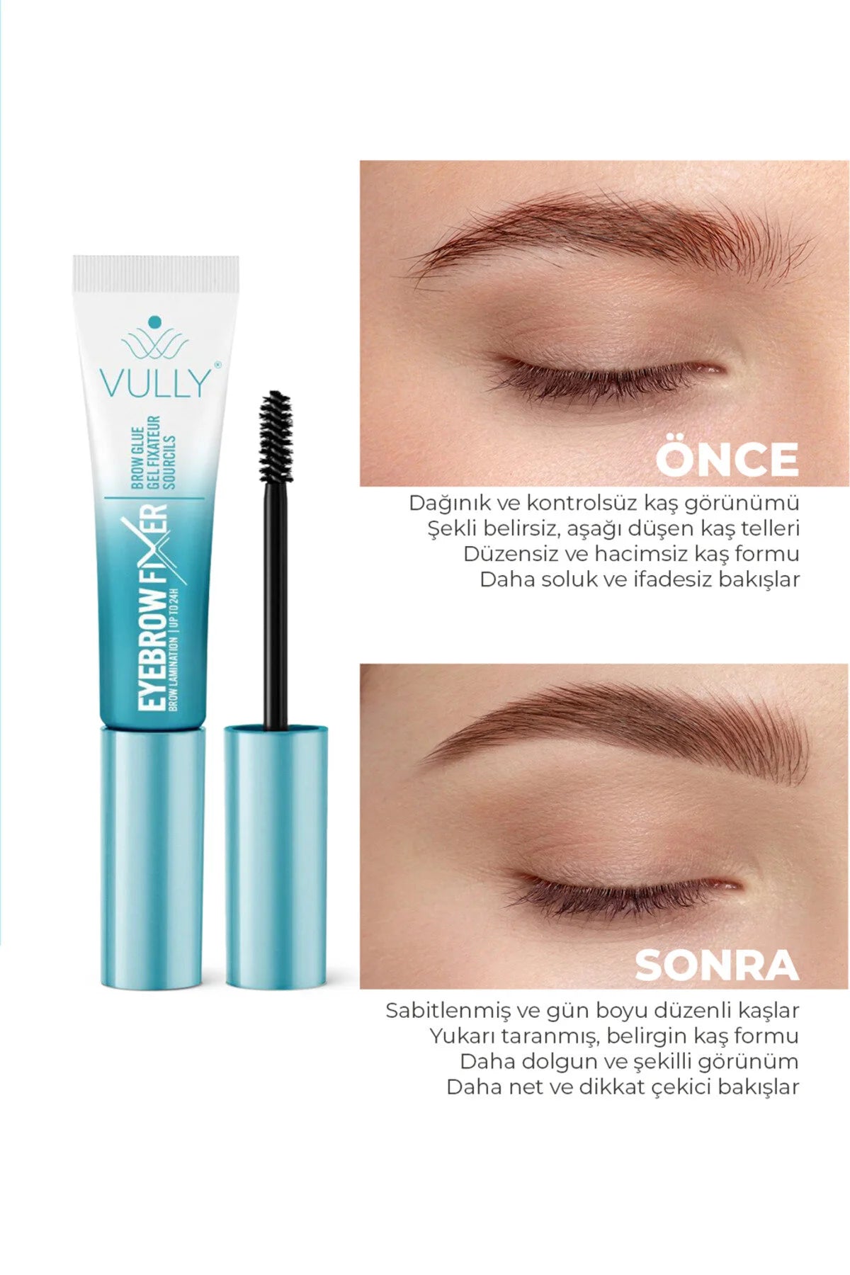 VULLY Eyebrow Fixer Brow Glue Gel – 24H Brow Lamination Effect