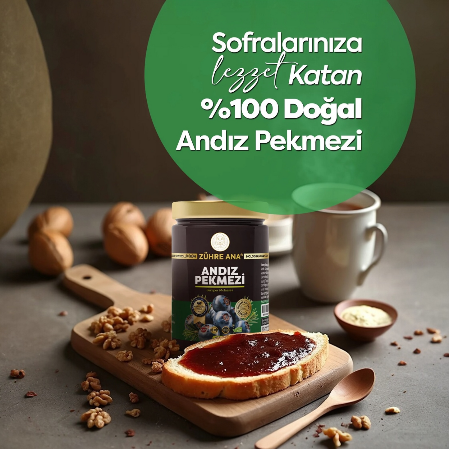 Zühre Ana Andız Pekmezi 400 g | 100% Jeneverbesmelasse Zonder Toegevoegde Suiker