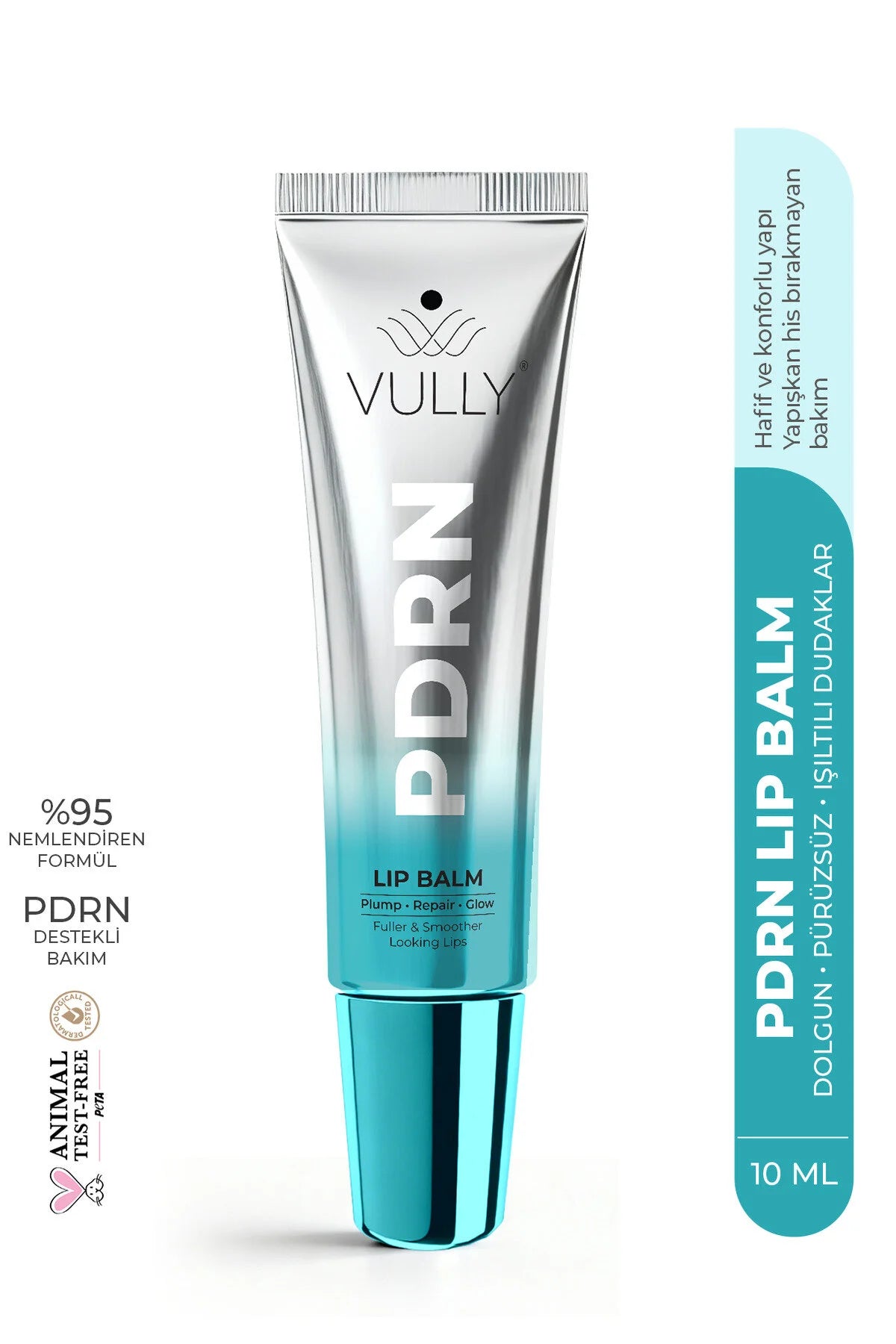 VULLY PDRN Lip Balm – Lippenbalsem met Hyaluronzuur & PDRN – Hydraterend & Verzorgend – Voor Gladdere Lippen