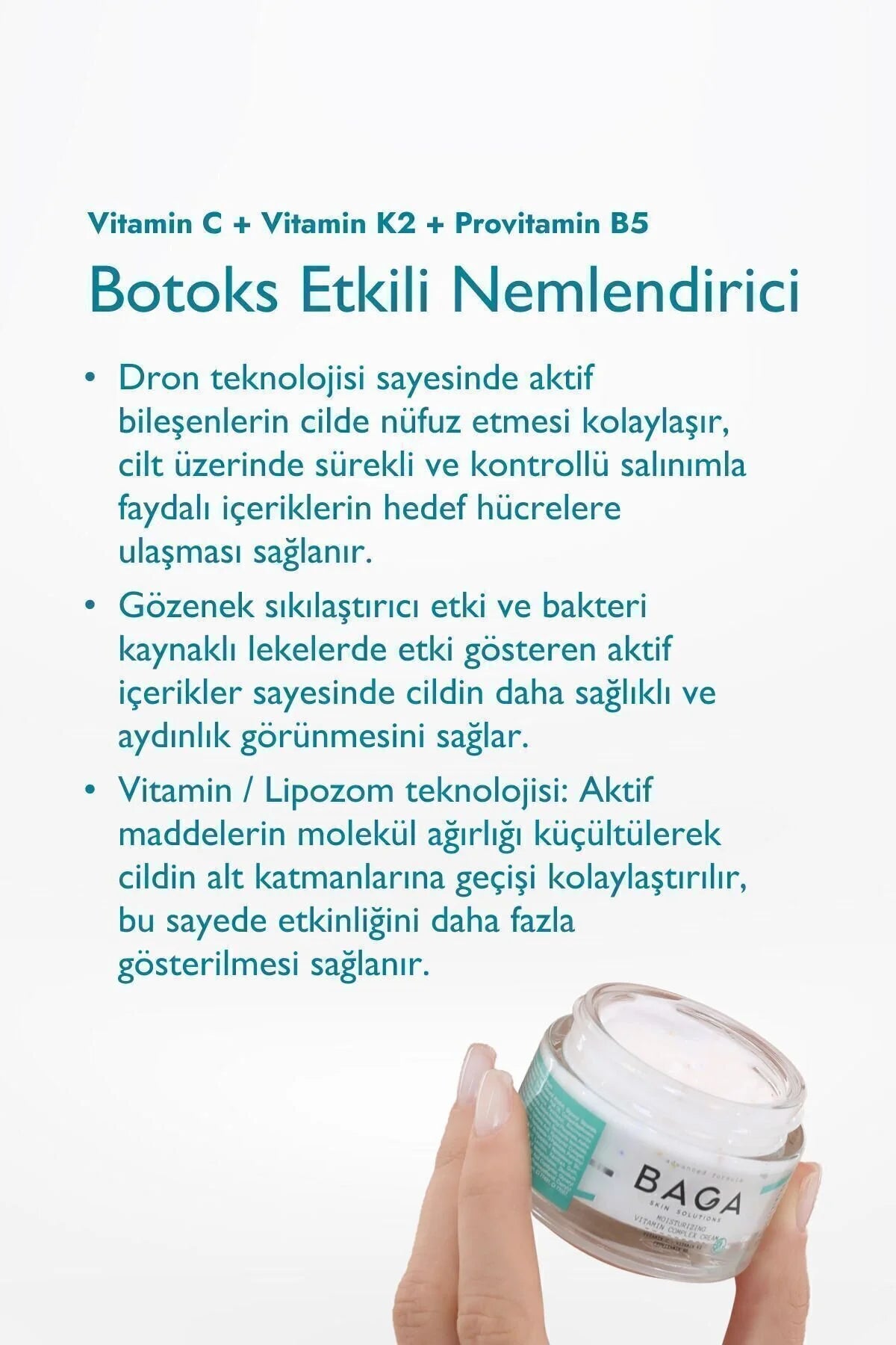 BAGA Moisturizing Vitamin Complex Cream – Hydraterende Vitamine Gezichtscrème 50ml
