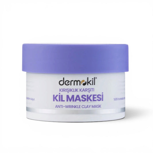 Dermokil Anti-Wrinkle Clay Mask 50 ml | Kleimasker met 2% Collageen & Peptiden | Verzorgt en Verfrist de Huid