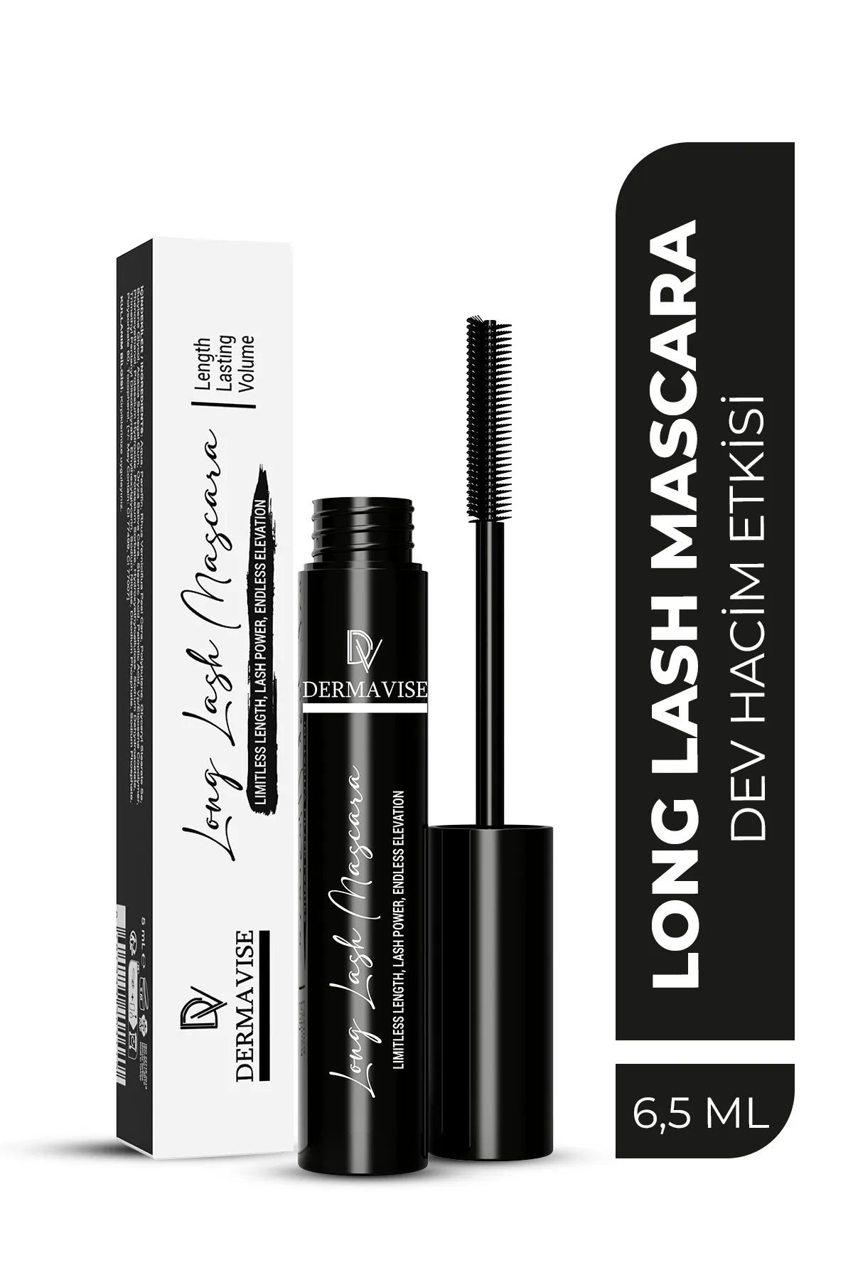 Dermavise Long Lash Mascara Length Lasting Volume - Mascara voor lange wimpers - Groot Volume-Effect - Onbeperkte lengte - Wimperkracht - Eindeloze hoogte - 6,5 ml