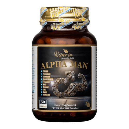 Kiperin Alpha Man – Voedingssupplement met Tribulus, Maca, Koreaanse Ginseng, Epimedium, Magnesium, Zink & Vitamine D3 – 120 Capsules