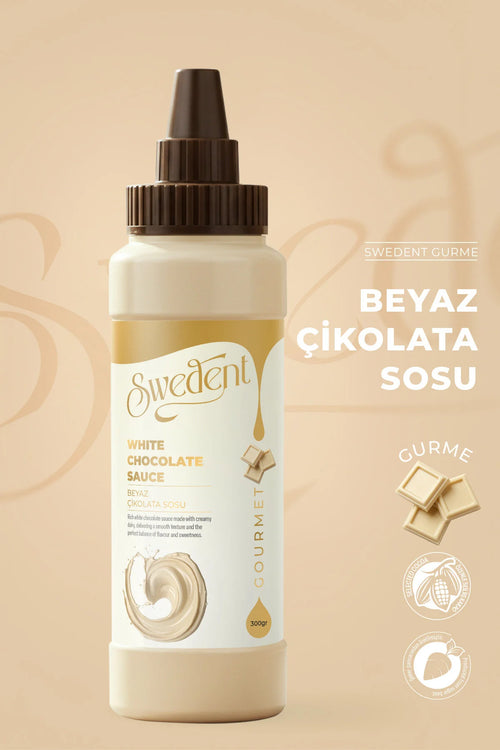 Swedent White Chocolate Sauce – Beyaz Çikolata Sosu – Gourmet – 300 g