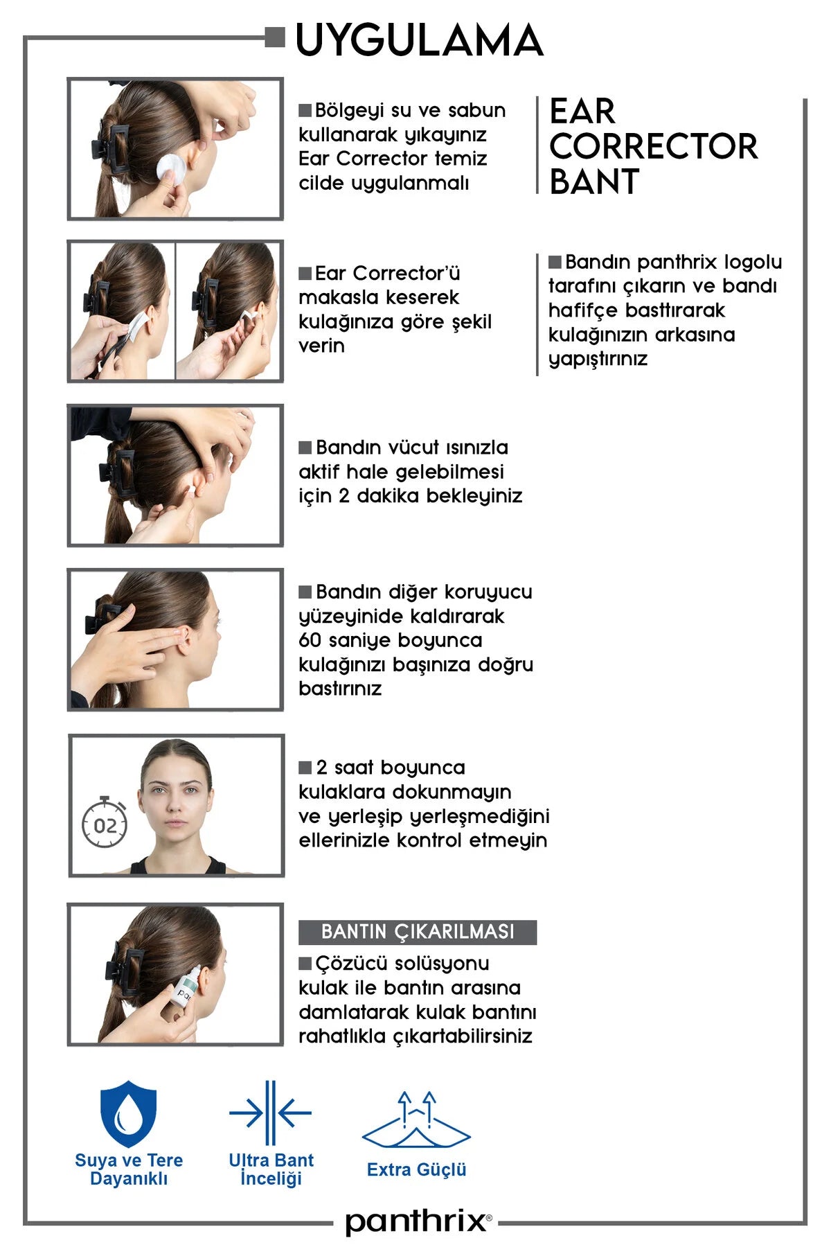Panthrix Oor Corrector 20 Banden (Ear Corrector Tape) Afstaande Oorband - Extra Sterk - Discrete esthetische oplossing zonder pijn of ongemak - Plakband - voor 16 Jaar en Ouder.