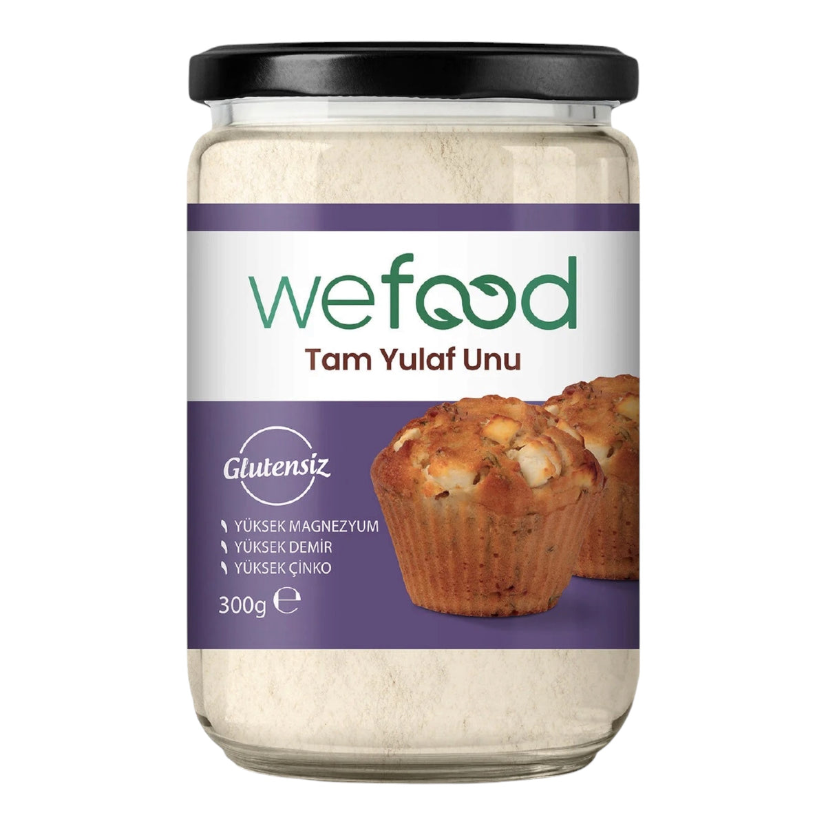 Wefood Volkoren Havermeel – Glutenvrij – Vezelrijk – Rijk aan Magnesium, IJzer & Zink – 300 g