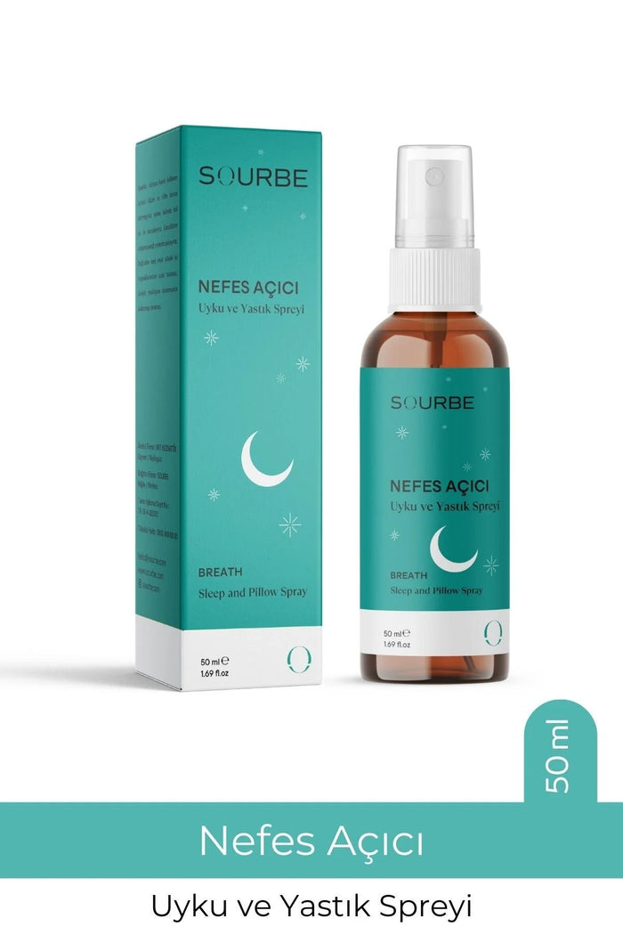 Sourbe Neusverfrisser Slaap & Kussen Spray 50 ml – Natuurlijk Ademhalen & Diepe Slaap