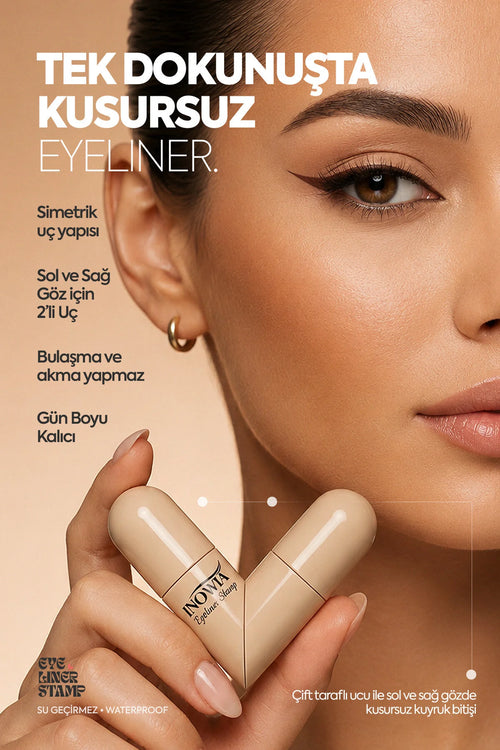 Inowia by Yuza Beauty Eyeliner Stamp – Waterproof Dual Stamp – Intense Brown / Kahverengi
