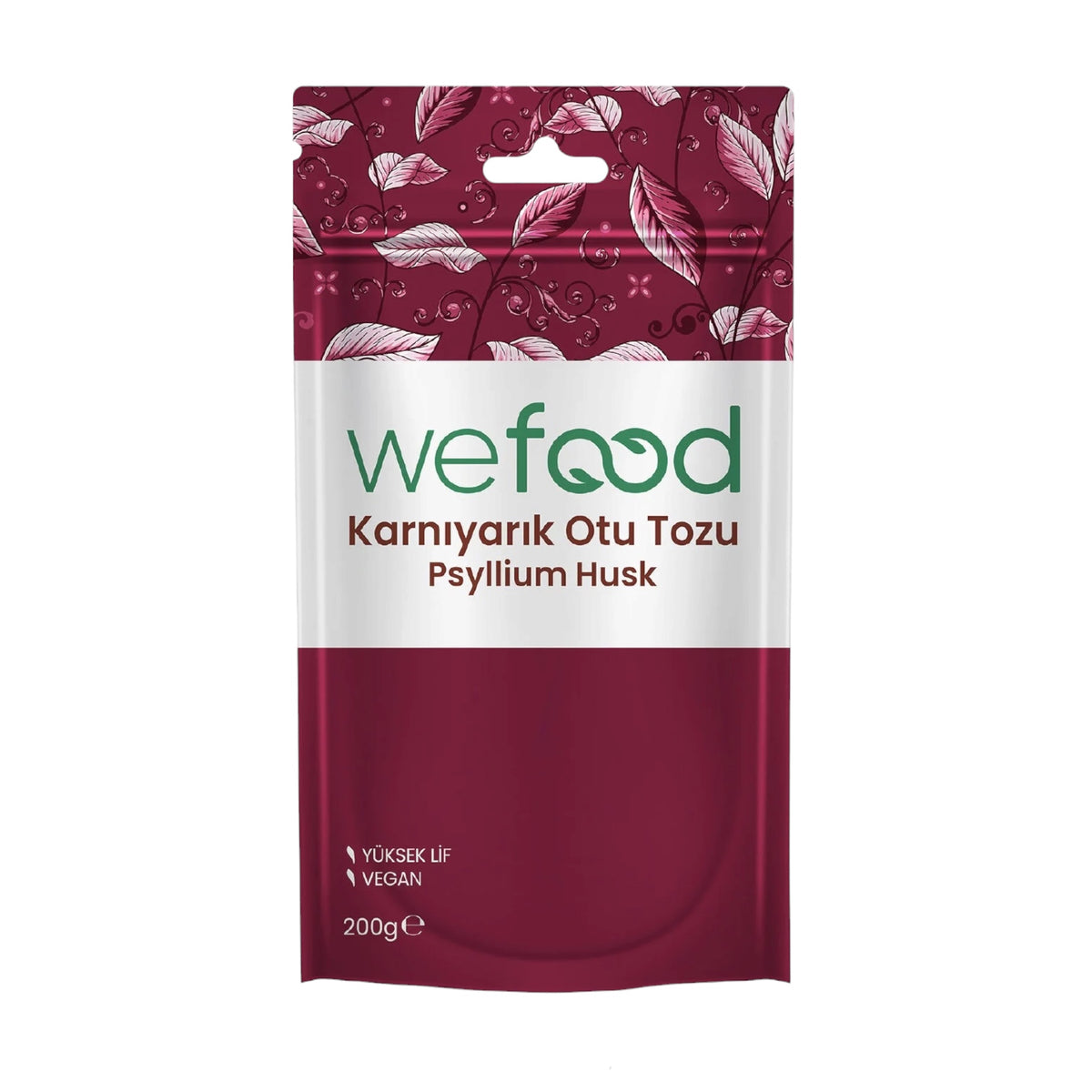 Wefood Psyllium Husk Karnıyarık Otu Tozu 200g - Hoog Vezelgehalte - Glutenvrij & Vegan - Oplosbare Vezels