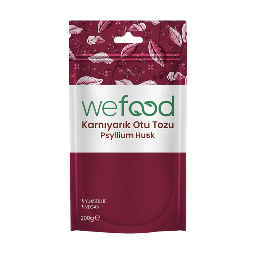 Wefood Psyllium Husk Karnıyarık Otu Tozu 200g - Hoog Vezelgehalte - Glutenvrij & Vegan - Oplosbare Vezels