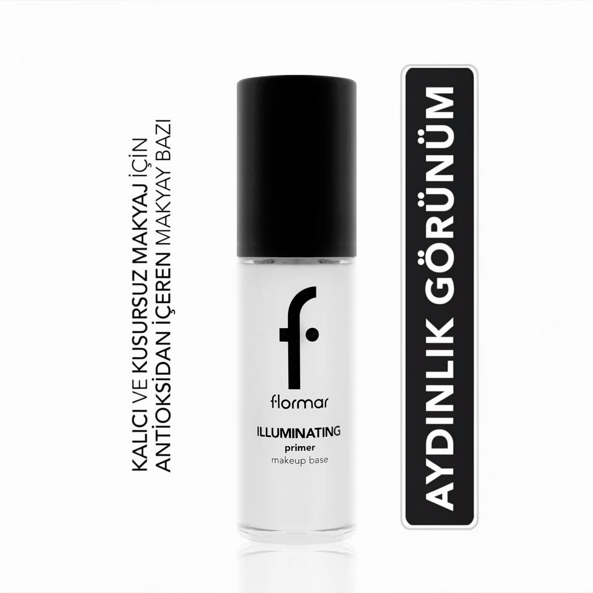 Flormar Illuminating Primer Makeup Base – Verhelderende Make-up Primer met Groene Thee & Silver Vine Extract – 30 ml